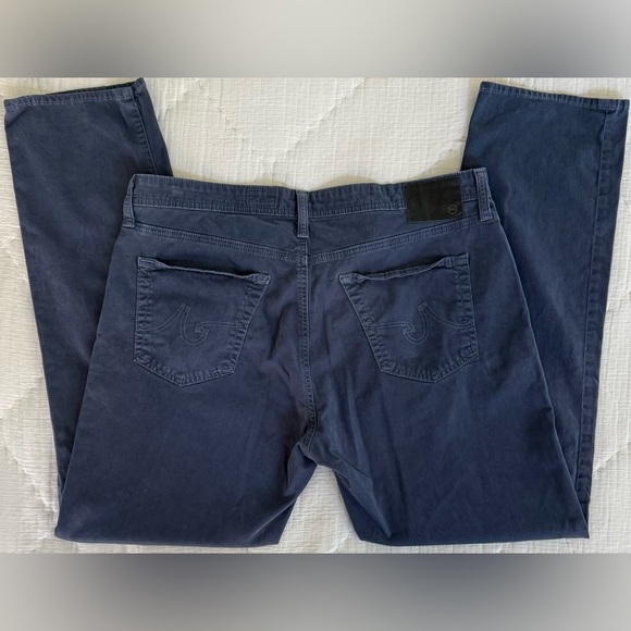 AG Adriano Goldschmied Everett Slim Straight Jeans 38x32 Navy Blue — Made in US - Picture 5 of 12